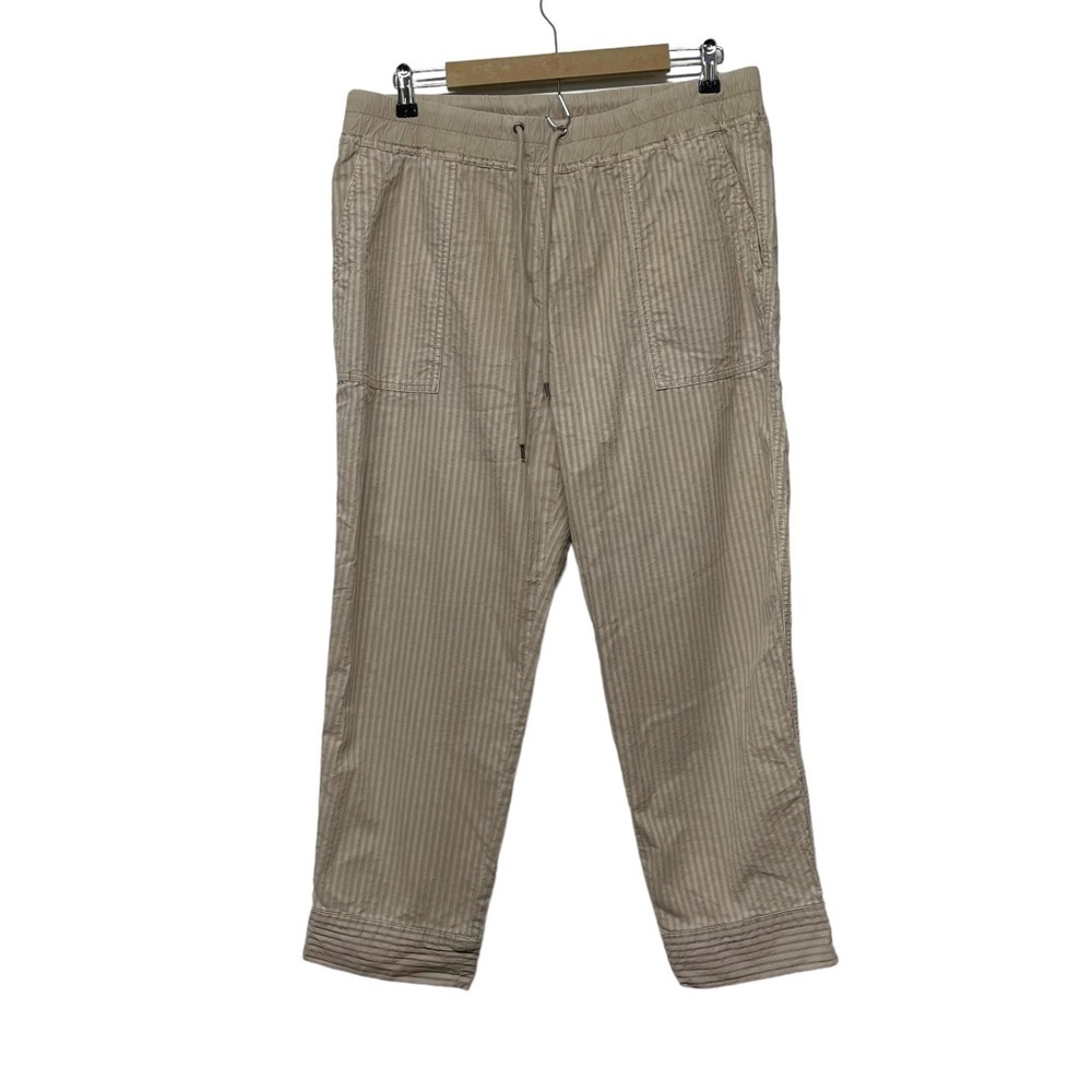 Standard James Perse Beige Striped Drawstring Pants Size 4 OBO